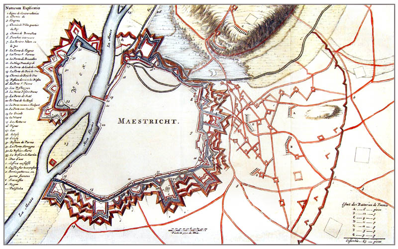 Maastricht verdedigingswerken 1675 Van den Bosch